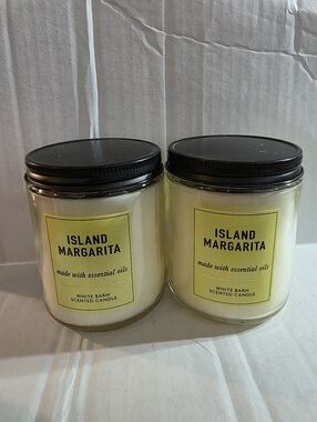 BATH AND BODY WORKS ISLAND MARGARITA SINGLE WICK CANDLES X2
